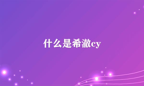 什么是希澈cy