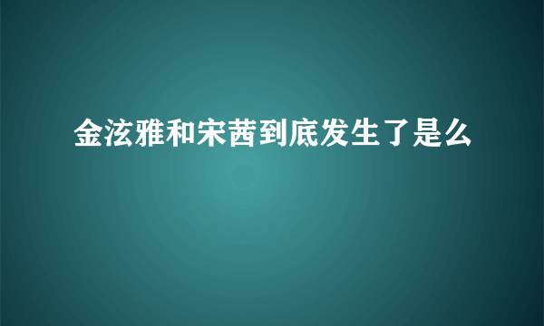 金泫雅和宋茜到底发生了是么