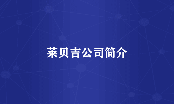 莱贝吉公司简介