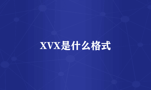 XVX是什么格式