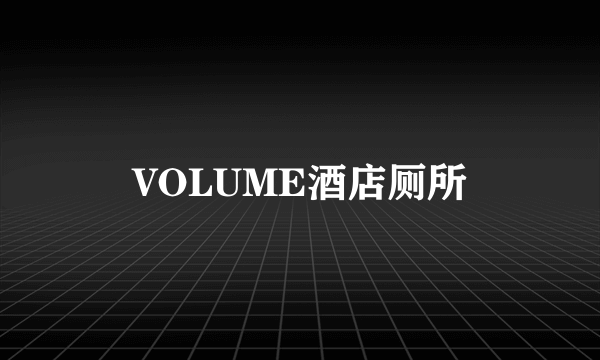 VOLUME酒店厕所