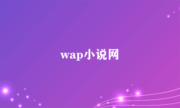 wap小说网