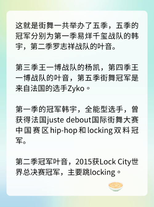 这就是街舞冠军分别是谁