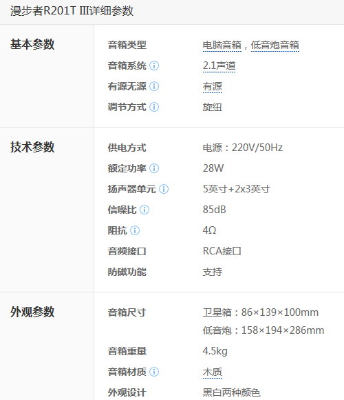 漫步者R206和R201哪个好