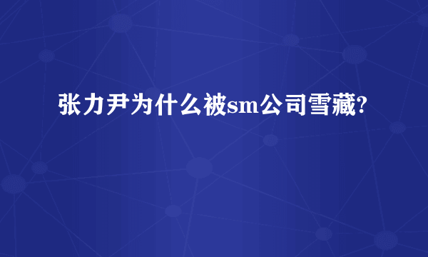 张力尹为什么被sm公司雪藏?