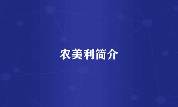 农美利简介