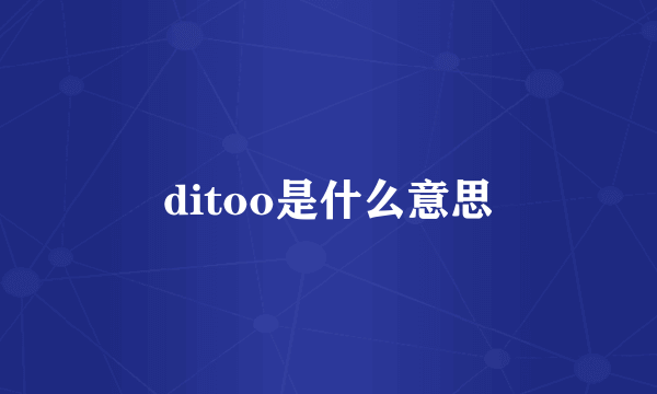 ditoo是什么意思