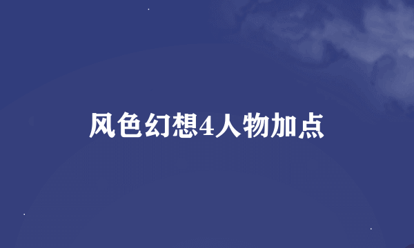 风色幻想4人物加点