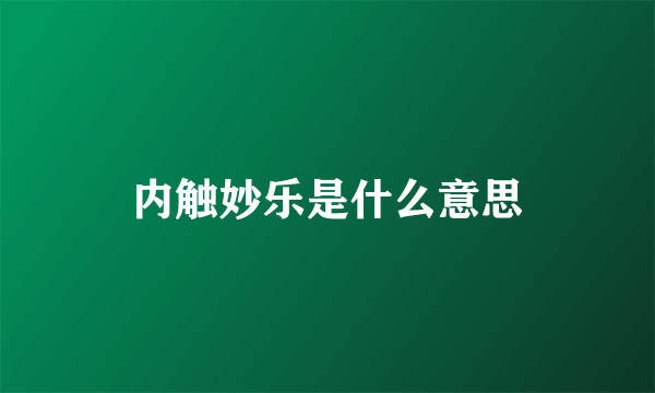 内触妙乐是什么意思