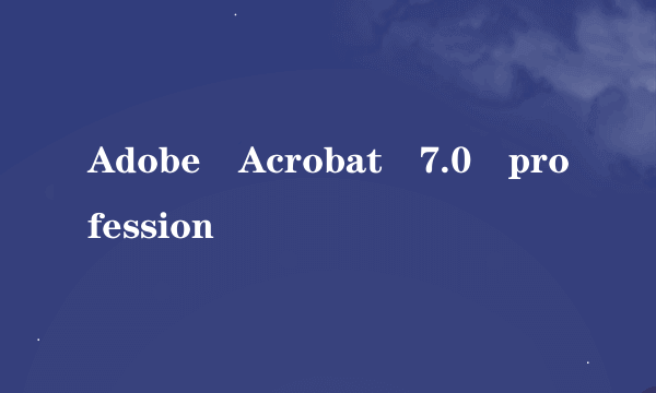 Adobe Acrobat 7.0 profession