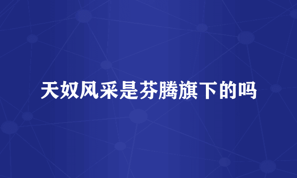 天奴风采是芬腾旗下的吗