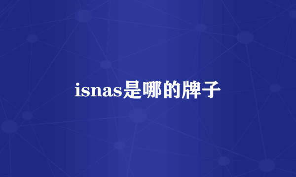 isnas是哪的牌子