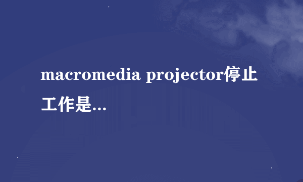 macromedia projector停止工作是什么意思？