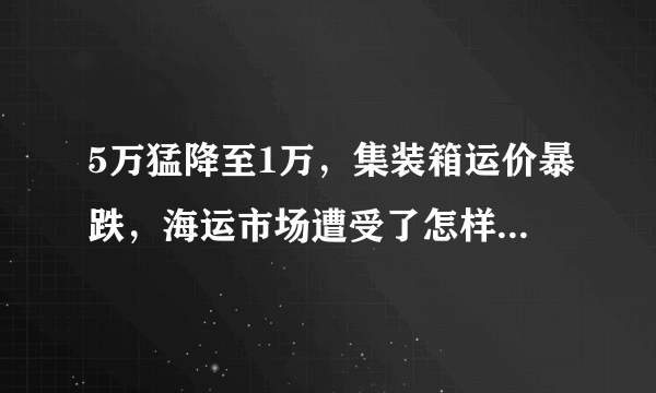 5万猛降至1万，集装箱运价暴跌，海运市场遭受了怎样的打击？