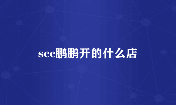 scc鹏鹏开的什么店