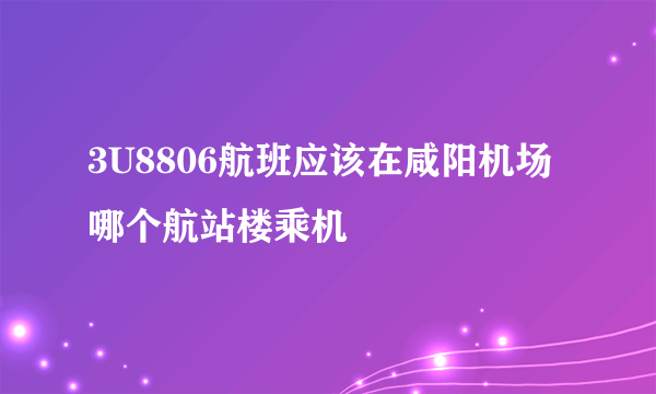 3U8806航班应该在咸阳机场哪个航站楼乘机