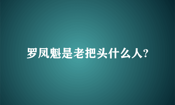 罗凤魁是老把头什么人?