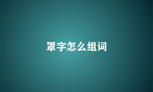 罩字怎么组词