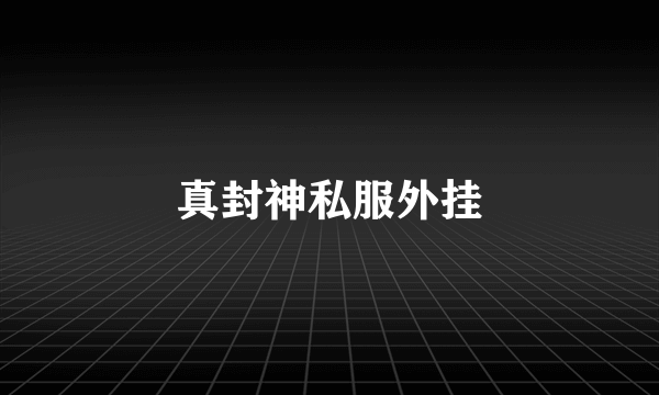 真封神私服外挂