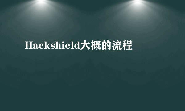 Hackshield大概的流程