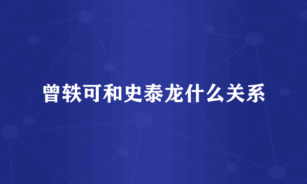 曾轶可和史泰龙什么关系