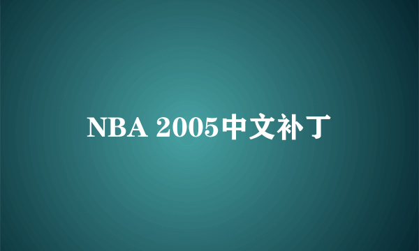 NBA 2005中文补丁