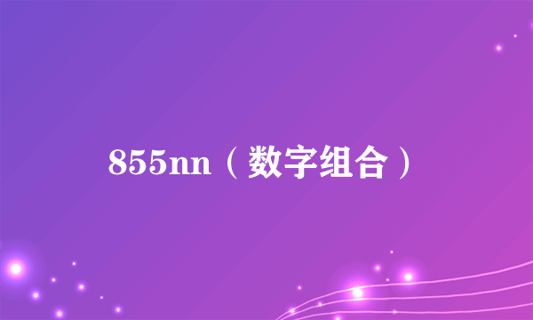855nn（数字组合）