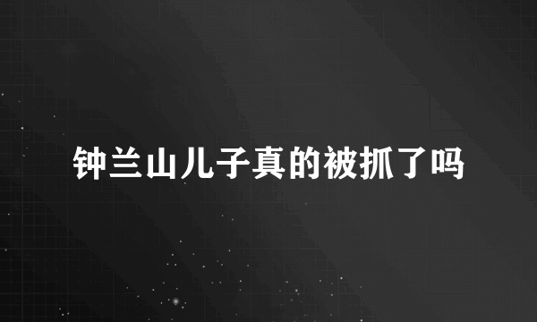 钟兰山儿子真的被抓了吗