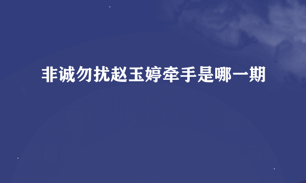 非诚勿扰赵玉婷牵手是哪一期