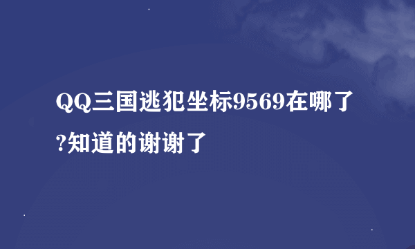 QQ三国逃犯坐标9569在哪了?知道的谢谢了