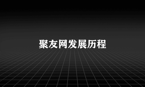 聚友网发展历程