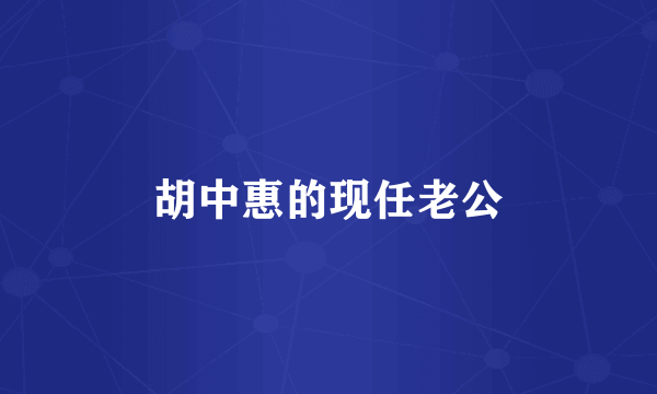 胡中惠的现任老公