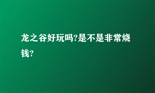 龙之谷好玩吗?是不是非常烧钱?