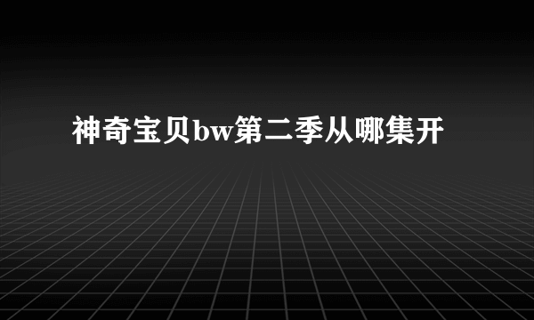 神奇宝贝bw第二季从哪集开