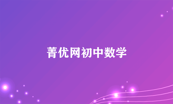 菁优网初中数学