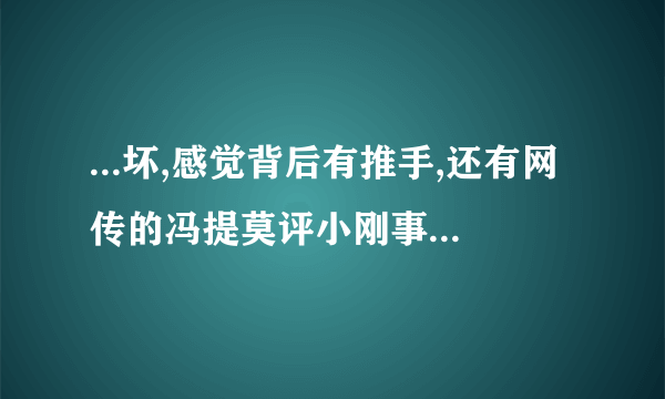 ...坏,感觉背后有推手,还有网传的冯提莫评小刚事件是真是