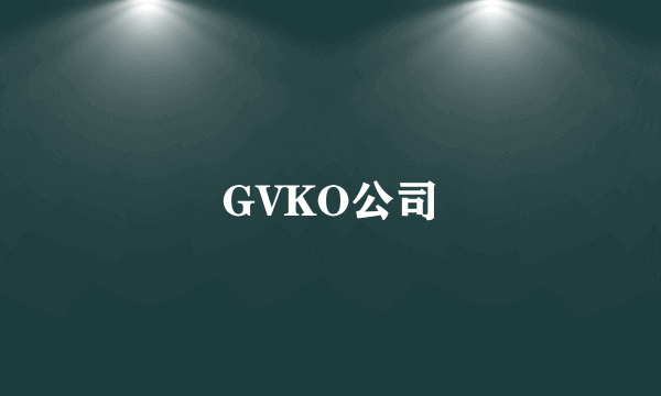 GVKO公司