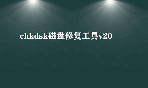chkdsk磁盘修复工具v20