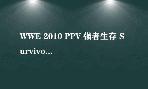 WWE 2010 PPV 强者生存 Survivor Series