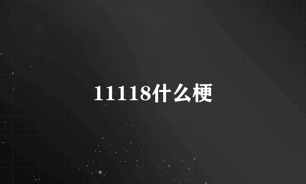 11118什么梗