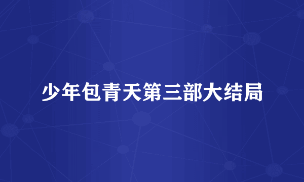 少年包青天第三部大结局