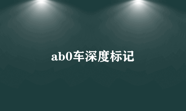 ab0车深度标记