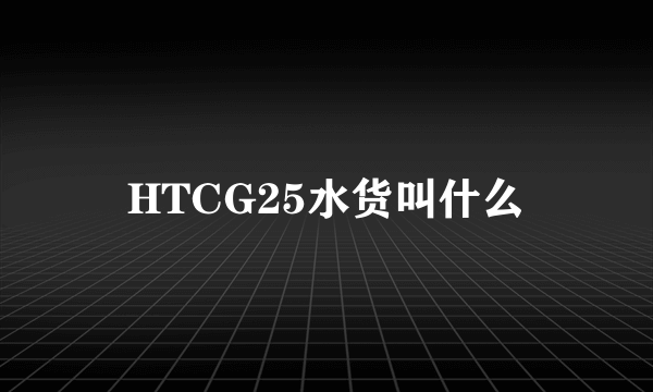 HTCG25水货叫什么