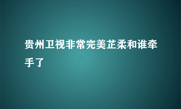 贵州卫视非常完美芷柔和谁牵手了