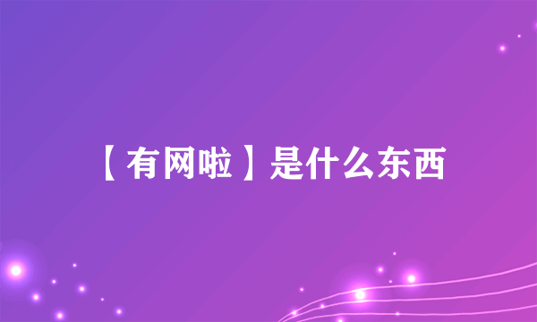 【有网啦】是什么东西