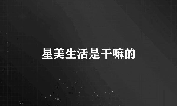 星美生活是干嘛的