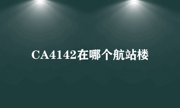 CA4142在哪个航站楼