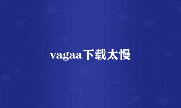 vagaa下载太慢