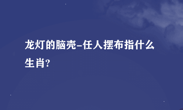 龙灯的脑壳-任人摆布指什么生肖?