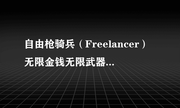 自由枪骑兵（Freelancer）无限金钱无限武器修改器用法